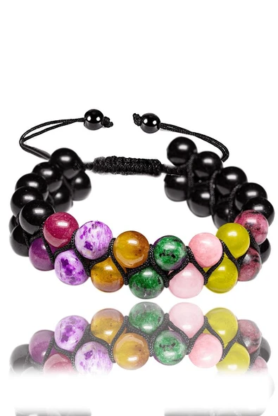 Sertifikalı Balık Burcu Doğal Taş Bileklik - Makrome - Resim 2