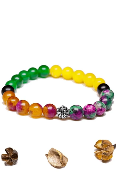 Sertifikalı Yengeç Burcu Doğal Taş Bileklik - Gümüş Aparatlı - Resim 3