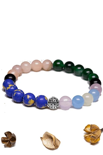 Sertifikalı Terazi Burcu Doğal Taş Bileklik - Gümüş Aparatlı - Resim 3