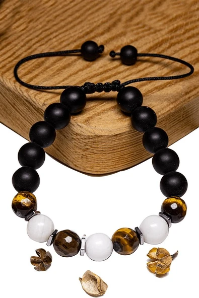 Sertifikalı Kaplan Gözü - Sedef Taşı Bileklik - Aaa+ Kalite ürün görseli