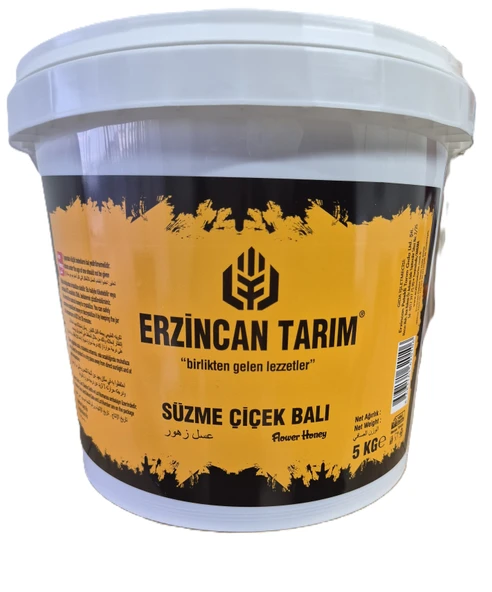 Erzincan Tarım Bal Çiçek Balı Flower Honey5 Kg