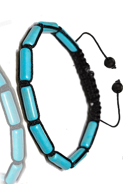 Sertifikalı Silindir Boyasız Orijinal Turkuaz Taşı Bileklik - Resim 3