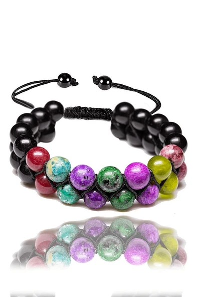 Sertifikalı Kova Burcu Doğal Taş Bileklik - Makrome - Resim 2