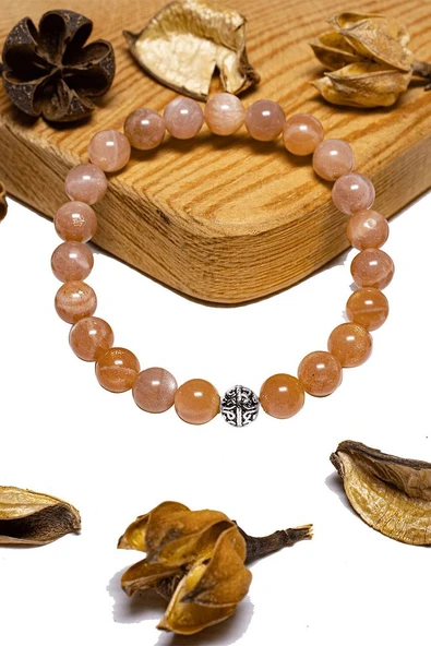 Sertifikalı Aaa+ Güneş Taşı Bileklik - Gümüş Aparatlı ürün görseli 1