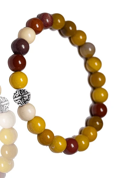 Sertifikalı Aaa+ Kalite Monkey Jasper Taşı Bileklik - Gümüş Aparatlı - Resim 2