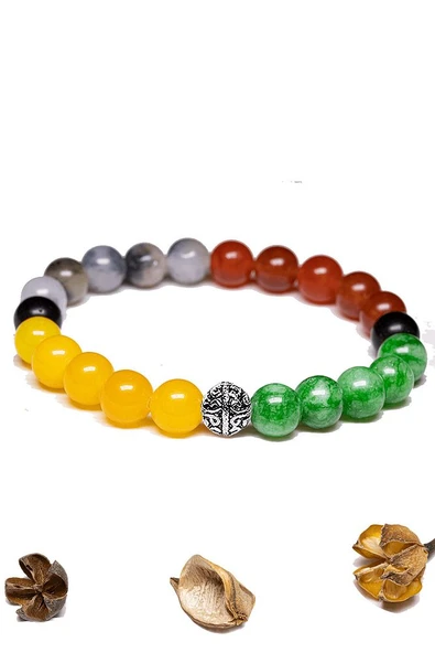 Sertifikalı Başak Burcu Doğal Taş Bileklik - Gümüş Aparatlı - Resim 3