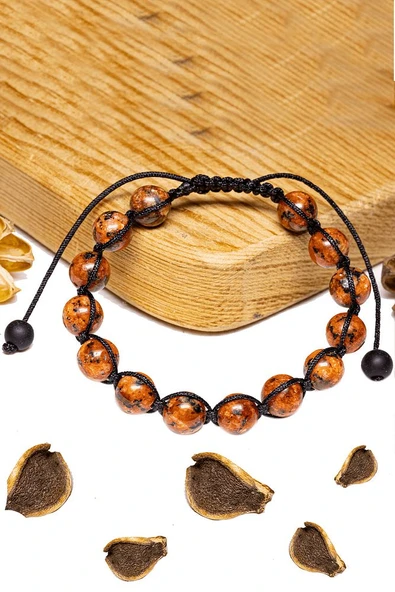 Sertifikalı Mercan Taşı Bileklik - Makrome - Resim 2