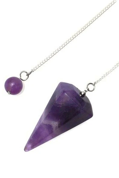 Sertifikalı Aaa+ Kalite Ametist Taşı Pandül Sarkaç - 4cm ürün görseli