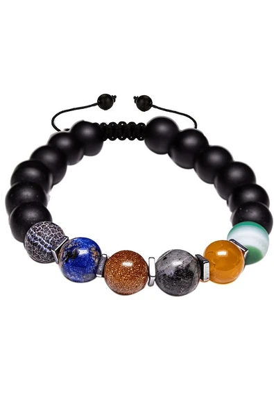 Sertifikalı Sağlıklı Yaşlılık Doğal Taş Bileklik (akik Jasper Yıldız Lapis Oniks Taşı) - Resim 2