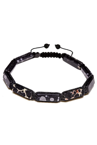 Sertifikalı Dikdörtgen Kesim Siyah Varisit Taşı Bileklik - Resim 3