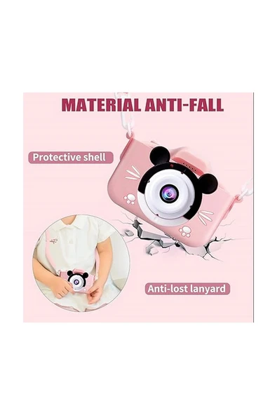 Çocuk Dijital Fotoğraf Makinası 20 Mp Video Kaydedici 2.0 İnç Çift Kameralı - 4