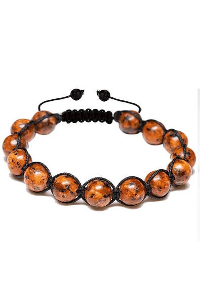 Sertifikalı Mercan Taşı Bileklik - Makrome - Resim 3