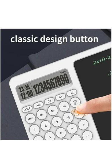 Çok Amaçlı Digital Hesap Makinesi Lcd Ekran Yazma Tableti Ofis Okul İçin Silinebilir El Yazısı Not Defteri - 5