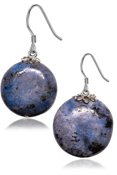 Sertifikalı Sodalit Taşı Küpe - 1.kalite - Resim 2