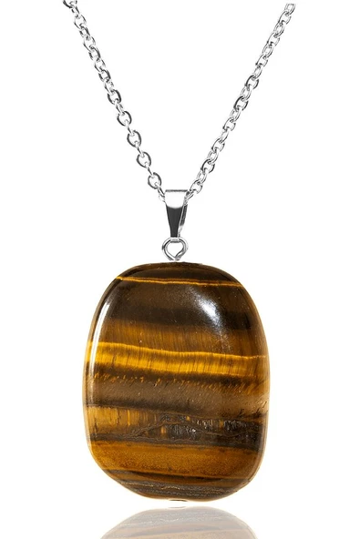 Sertifikalı Aaa+ Ham Kaplan Gözü Taşı Kolye - Resim 2