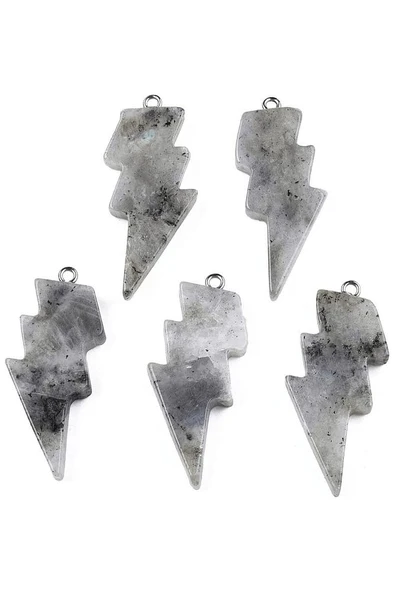 Sertifikalı Şimşek Model Yansımalı Labradorit Taşı Kolye - Aaa+ Kalite - Resim 3