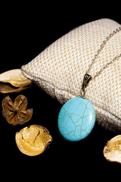 Sertifikalı Xl Turkuaz Taşı Kolye (aaa+ Kalite) - Resim 2