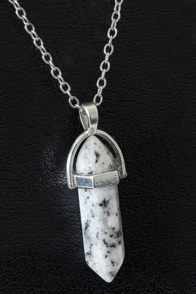 Sertifikalı Çivi Model Ay Taşı Kolye ürün görseli