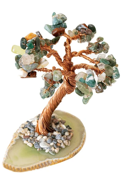 Sertifikalı Gerçek Hint Akiği Taşı Ağaç - Akik Plakalı - Resim 2