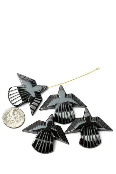 Sertifikalı AAA+ Uçan Kartal Model Doğal Taş Hematit Taşı Kolye - Resim 4