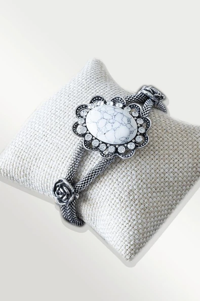 Sertifikalı Gerçek Tilki Kuyruğu Model Havlit Taşı Bileklik - Ayarlamalı ürün görseli