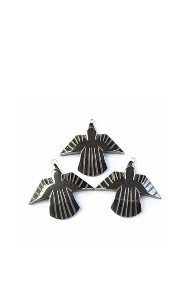 Sertifikalı AAA+ Uçan Kartal Model Doğal Taş Hematit Taşı Kolye - Resim 3