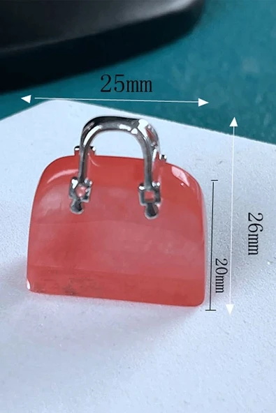 Sertifikalı Çanta Model Gül Kuvars Taşı Kolye - 3