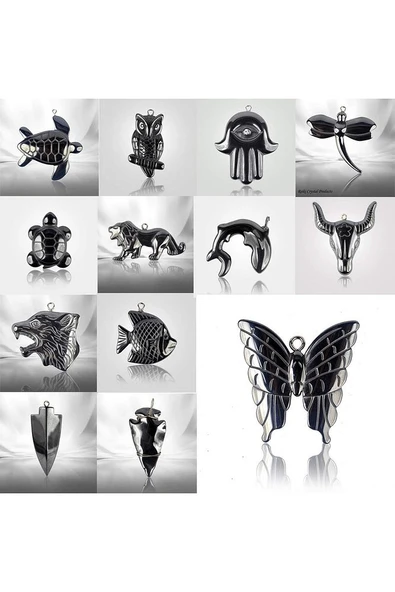 Sertifikalı AAA+ Aslan Model Doğal Taş Hematit Taşı Kolye - 4