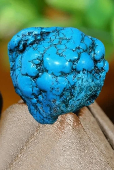 Sertifikalı Ham İşlenmemiş Firuze (Turkuaz) Taşı Kütle – İran Firuze 40-50 mm - Resim 3