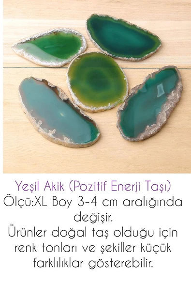 Sertifikalı Zirkon Taşlı Plaka Yeşil Akik Taşı Kolye - Resim 2