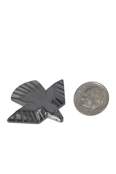 Sertifikalı AAA+ Uçan Kartal Model Doğal Taş Hematit Taşı Kolye - Resim 2