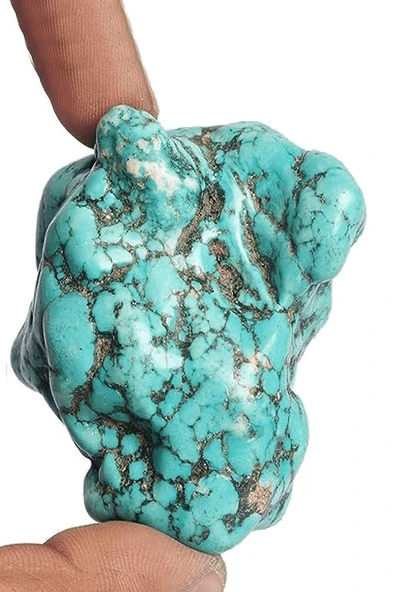 Sertifikalı Ham İşlenmemiş Firuze (Turkuaz) Taşı Kütle – İran Firuze 40-50 mm - Resim 2