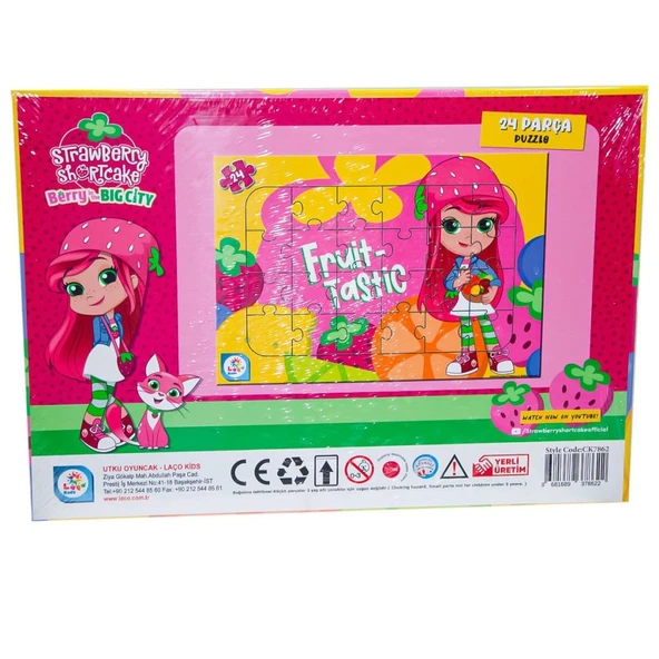CK7862 Çilek Kız 24 Parça Frame Puzzle 1 - Utku Oyuncak - 3