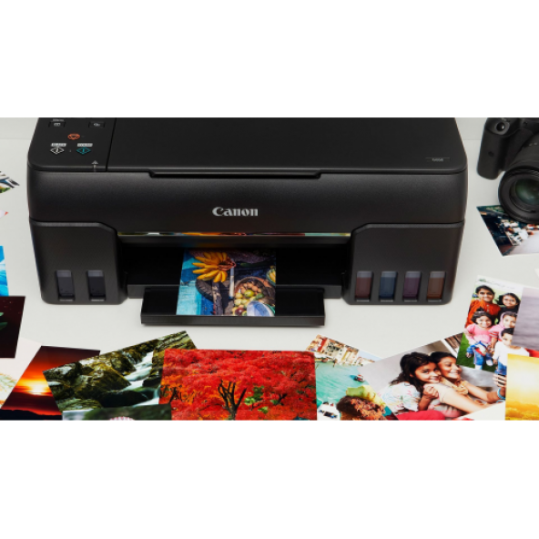 CANON PIXMA G640, Renkli, Mürekkep Mega Tanklı, Yazıcı, Tarayıcı, Fotokopi, Wifi, Bulut  +1 Şişe Orijinal Siyah Mürekkep Hediye - 2