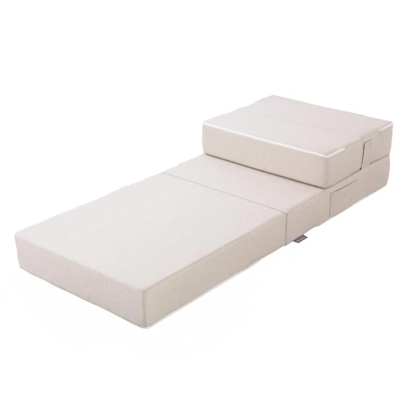 Valeria Katlanır Yatak Olabilen Koltuk Tek Kişilik Bej Tek - 7