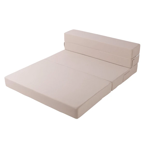 Valeria Katlanır Yatak Olabilen Koltuk Çift Kişilik Bej Çift - 5