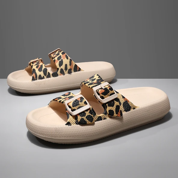 Kadın Plaj Terliği (Leopar)