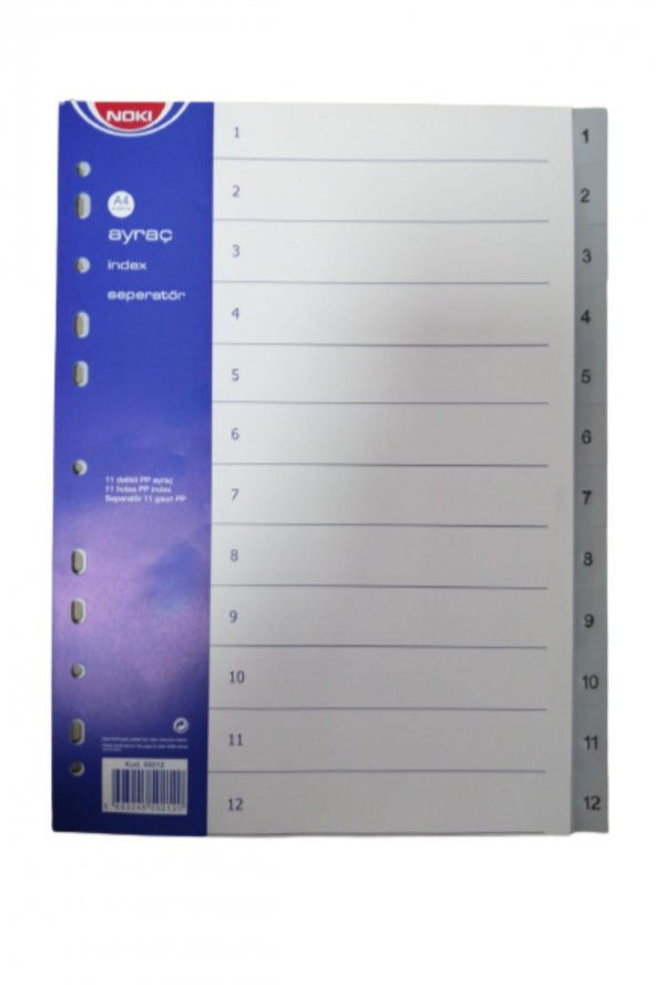 Plastik Seperatör 12 Rakam Ayraç A4 1 Adet - 2