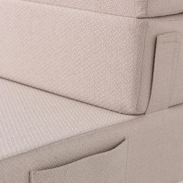 Valeria Katlanır Yatak Olabilen Koltuk Çift Kişilik Bej Çift - 3