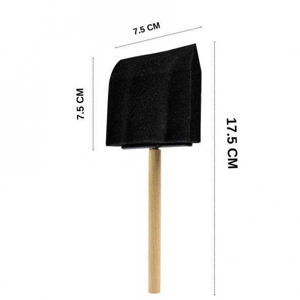 Boyama Fırçası 3 Adet Büyük Boy FlyArt Sünger Sanatsal Boyama Fırçası Büyük Boy 3 Adet - Resim 2