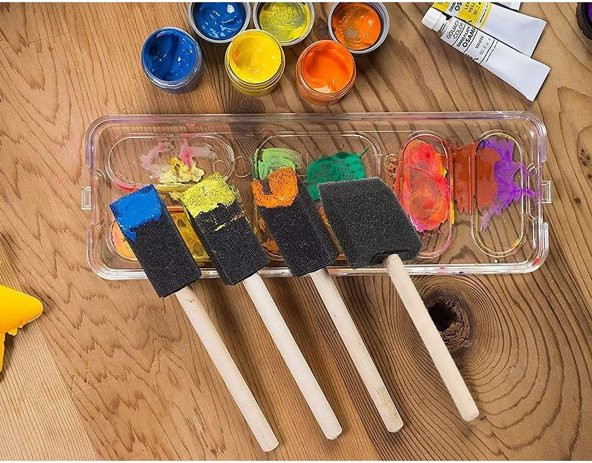 Boyama Fırçası 3 Adet Büyük Boy FlyArt Sünger Sanatsal Boyama Fırçası Büyük Boy 3 Adet - Resim 6