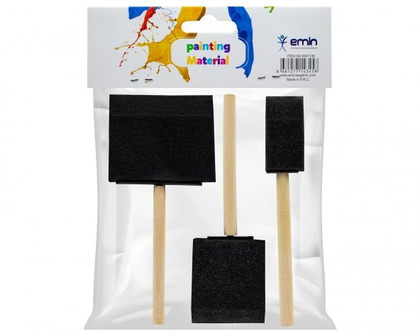 Boyama Fırçası 3 Boy FlyArt Sünger Sanatsal Boyama Fırçası 3 Boy - 2