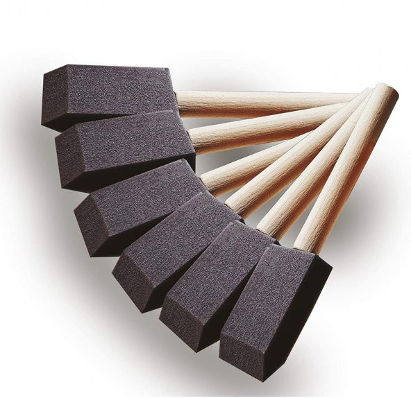 Boyama Fırçası 3 Adet Orta Boy FlyArt Sünger Sanatsal Boyama Fırçası Orta Boy 3 Adet - 3