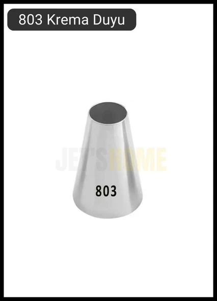 803 Yuvarlak Desen Krema Duyu Büyük Boy Pasta Duyu Paslanmaz Çelik Krema Torbası Ucu 2.4x0.9x4.5 cm - 2