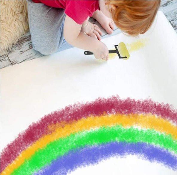 Rulo Sünger Boya Fırçası Küçük Boy 3 Adet Flyart Sanatsal Rulo Fırçası Sünger Küçük Boy 3 Adet - 5