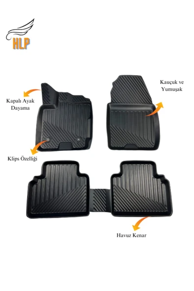 Black Gold Seat Leon 2013-2020 3D Oto Paspas Havuzlu Araca Özel Hit