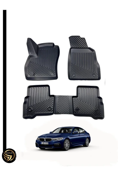 Black Gold Bmw 5 Serisi G30 2017+ 3D Havuzlu Paspas Kauçuk Dexa