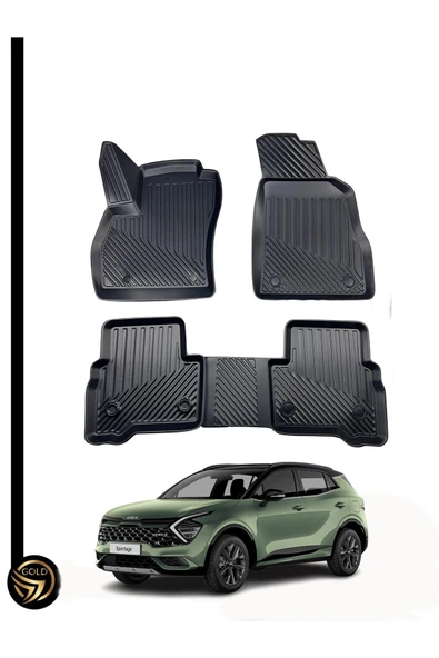 Black Gold Kia Sportage 2022-2024 3D Havuzlu Paspas Kauçuk Dexa