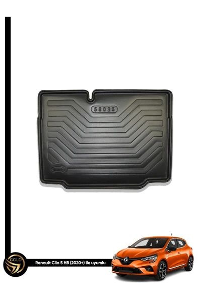 Black Gold Renault Clio 5 2020 Ve Sonrası 3D Lazer Kesim Bagaj Havuzu Rpj