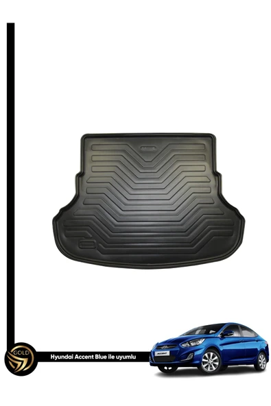 Gold Oto Aksesuar Hyundai Accent Blue Kauçuk SİRİUS Model Bagaj Havuzu Uyumlu